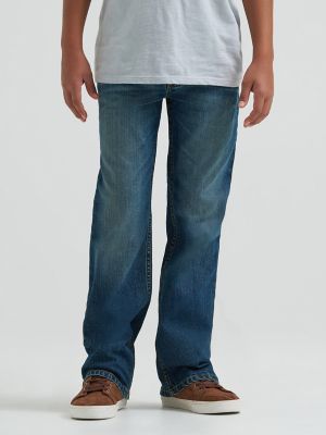 Boy's Bootcut Jean in Oak main view
