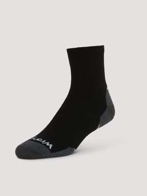 Mens Everyday Cotton Quarter Sock 12 Pack:Black:One Size alternative view