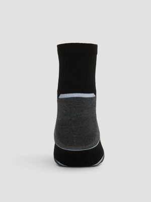 Mens Everyday Cotton Quarter Sock 12 Pack:Black:One Size alternative view 3