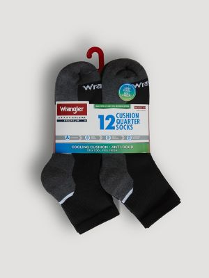 Mens Everyday Cotton Quarter Sock 12 Pack:Black:One Size alternative view 4