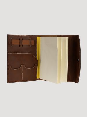 Womens Boot Stich Leather Journal:Cognac:One Size alternative view