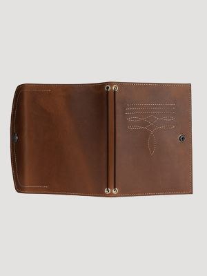 Womens Boot Stich Leather Journal:Cognac:One Size alternative view 3