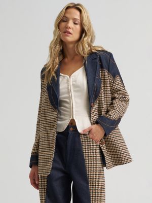 Women's Houndstooth Blazer