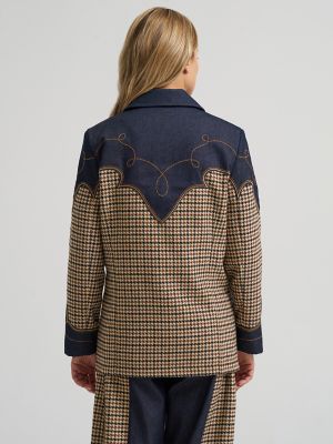 Women's Houndstooth Blazer