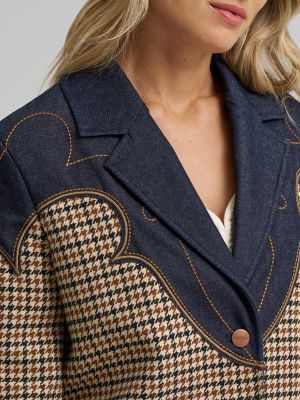 Women's Houndstooth Blazer