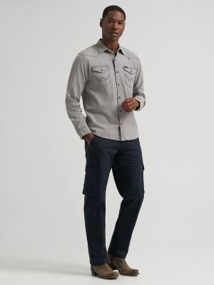 Men's Iconic Denim Shirt in Light Grey Denim