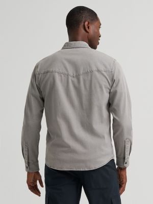 Men's Iconic Denim Shirt in Light Grey Denim