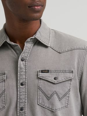 Men's Iconic Denim Shirt in Light Grey Denim