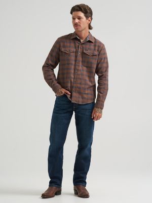 Men's Flannel Plaid Shirt in Soft Silt