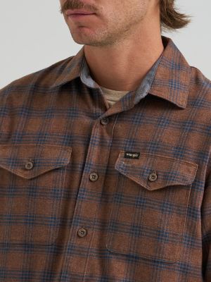 Men's Flannel Plaid Shirt in Soft Silt