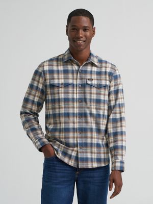 Men's Flannel Plaid Shirt in Blue Teal