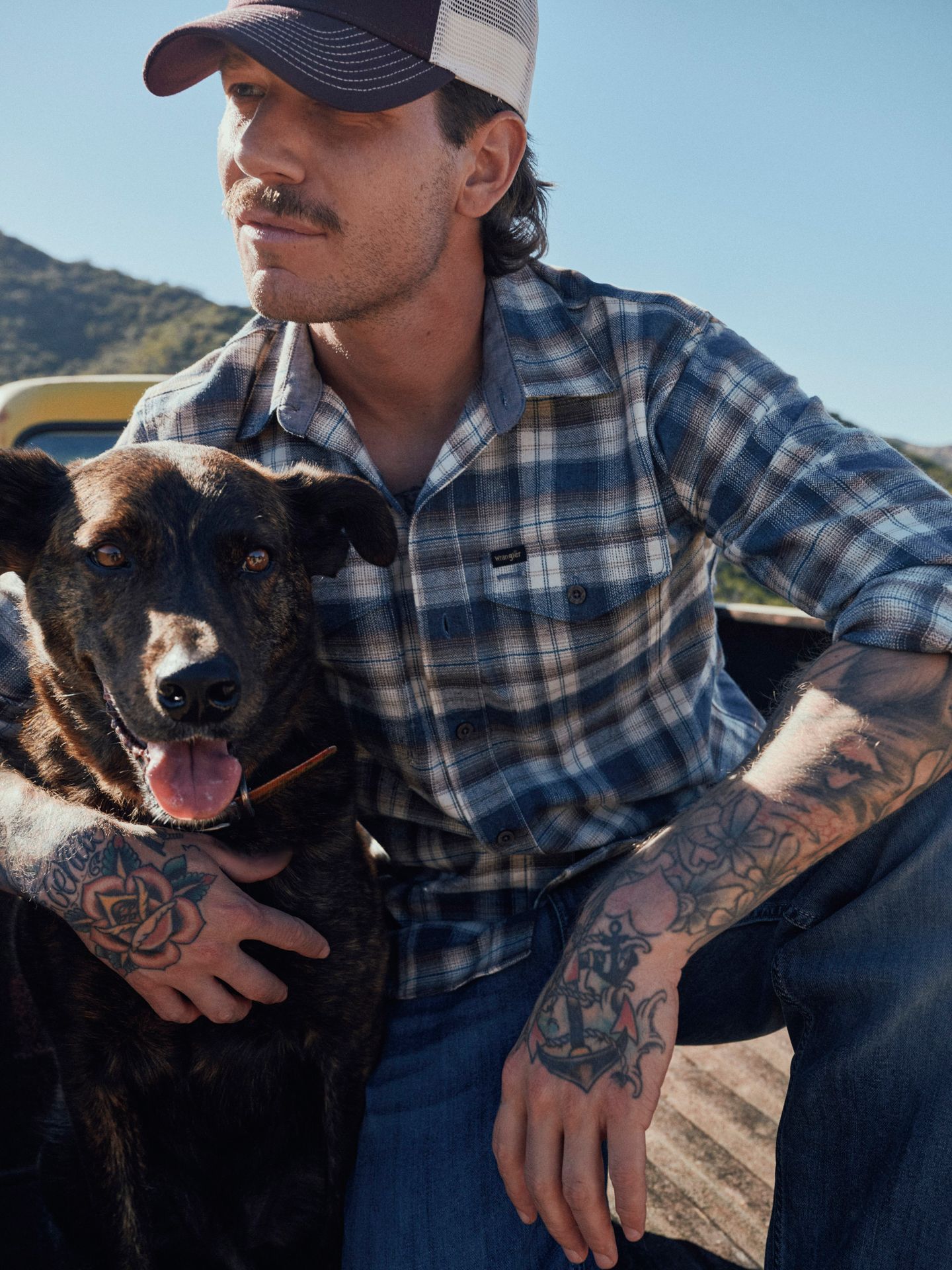 Мужская рубашка Wrangler Flannel Plaid, цвет: Синий бирюзовый — фото 1