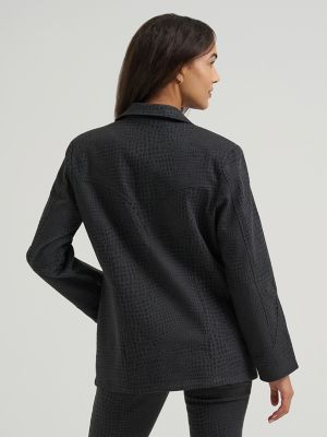 Women's Croc Print Blazer