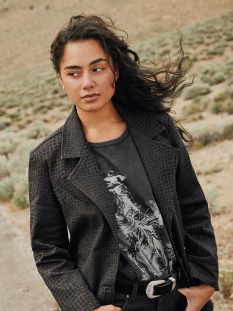 Женские пиджаки Wrangler Women's Croc Print Blazer