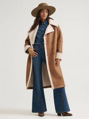 Women&rsquo;s Faux Leather Wrange Coat
