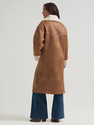 Women&rsquo;s Faux Leather Wrange Coat