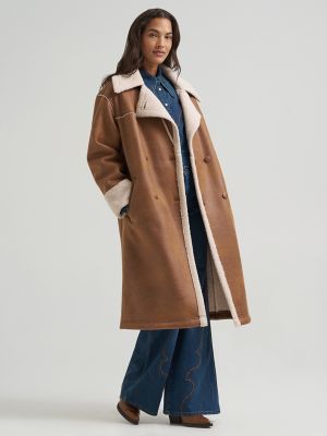Women&rsquo;s Faux Leather Wrange Coat