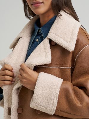Women&rsquo;s Faux Leather Wrange Coat