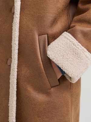 Women&rsquo;s Faux Leather Wrange Coat