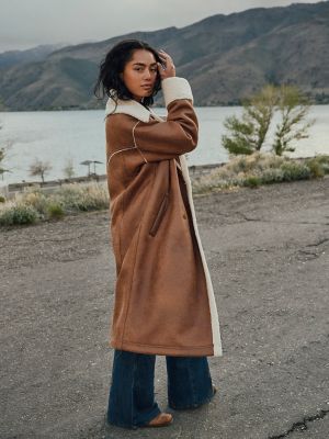 Women&rsquo;s Faux Leather Wrange Coat