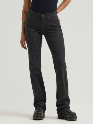 Women's Dallas Bootcut Croc Jean in Grey/Black alternative view 3