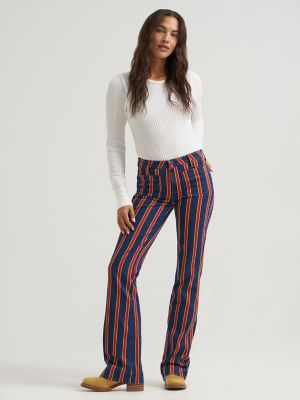 Women's Stripe Rainbow Flare Jean