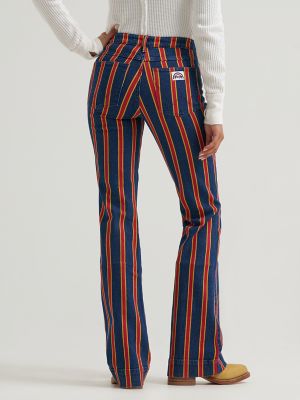 Women's Stripe Rainbow Flare Jean
