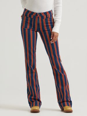Women's Stripe Rainbow Flare Jean