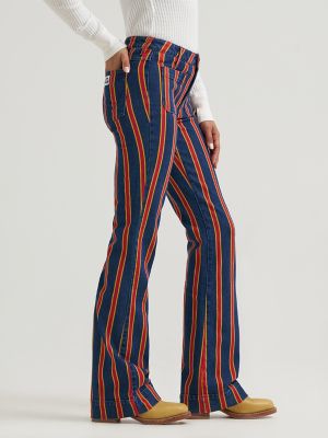 Women's Stripe Rainbow Flare Jean