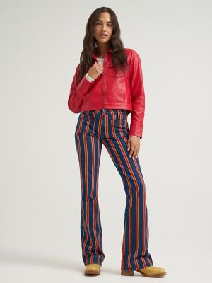 Women's Stripe Rainbow Flare Jean