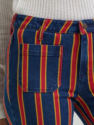 Women's Stripe Rainbow Flare Jean