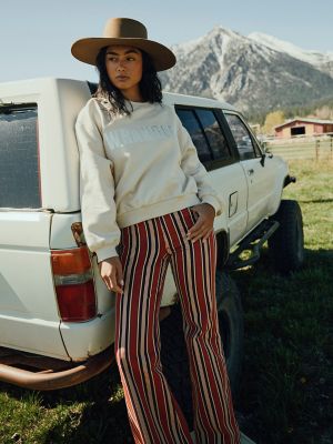 Women's Print 70's Flare Jean