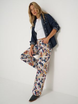 Women's Horsepower Loose Jean in Multicolor Print