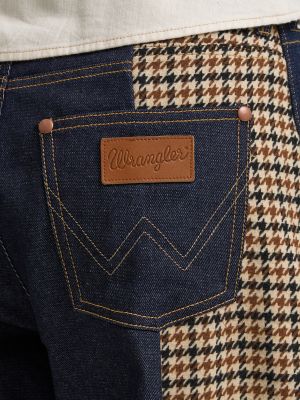 Women's Houndstooth Cowboy Barrel Jean in Rinse alternative view 5