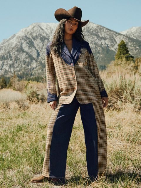 Женские джинсы Wrangler Women's Houndstooth Cowboy Barrel Jean