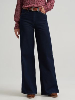 Women's Canyon Wide Leg Jean in Denim Lines