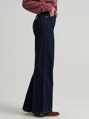 Women's Canyon Wide Leg Jean in Denim Lines
