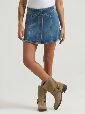 Women's Paneled Skirt in Worn Legacy