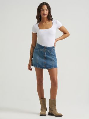 Women's Paneled Skirt in Worn Legacy