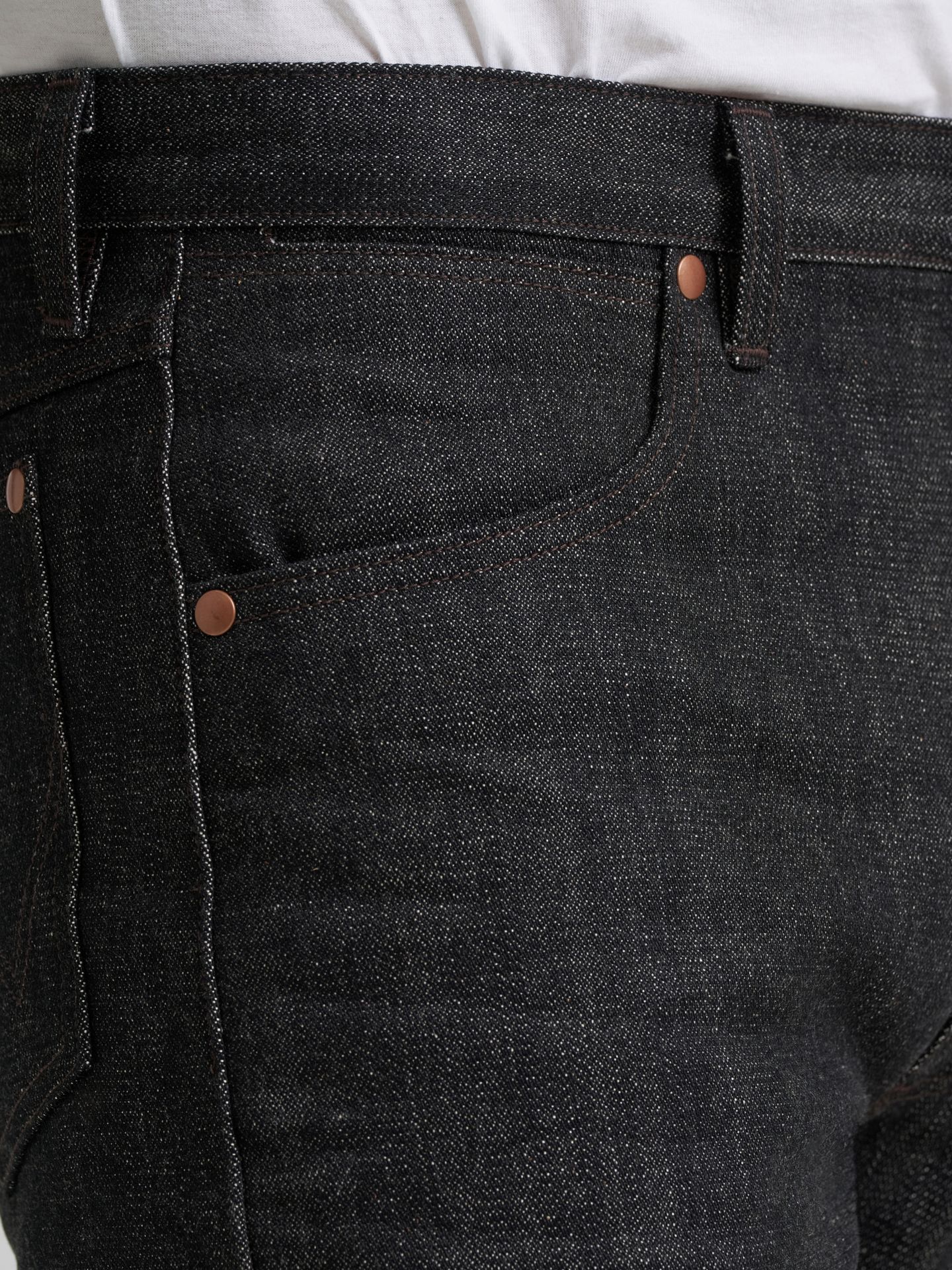 Мужские джинсы Wrangler Cowboy Cut® Raw Selvedge Blue Bell, цвет: Чёрный — фото 8