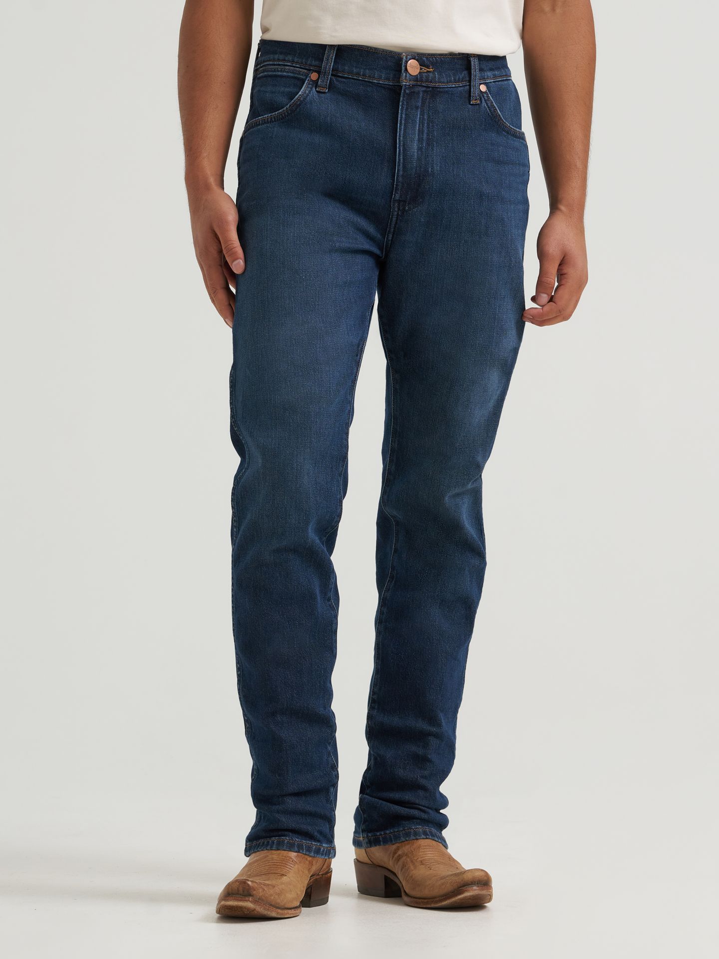 Мужские джинсы Wrangler Toughlite™ Redford Tapered Jean, цвет: Moonlit — фото 3