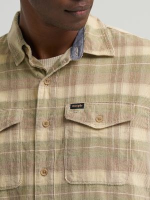 Men's Corduroy Plaid Shirt
