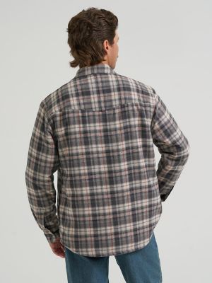 Мужские куртки Wrangler Men's Heavyweight Sherpa Lined Plaid Shirt Jacket — фото 4