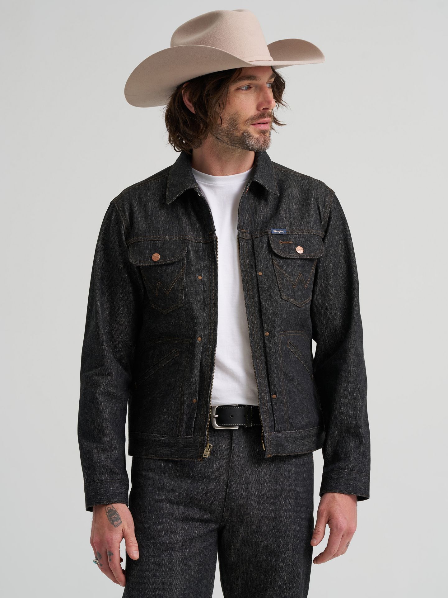 Мужская куртка Wrangler Selvedge Blue Bell, цвет: Чёрный — фото 3