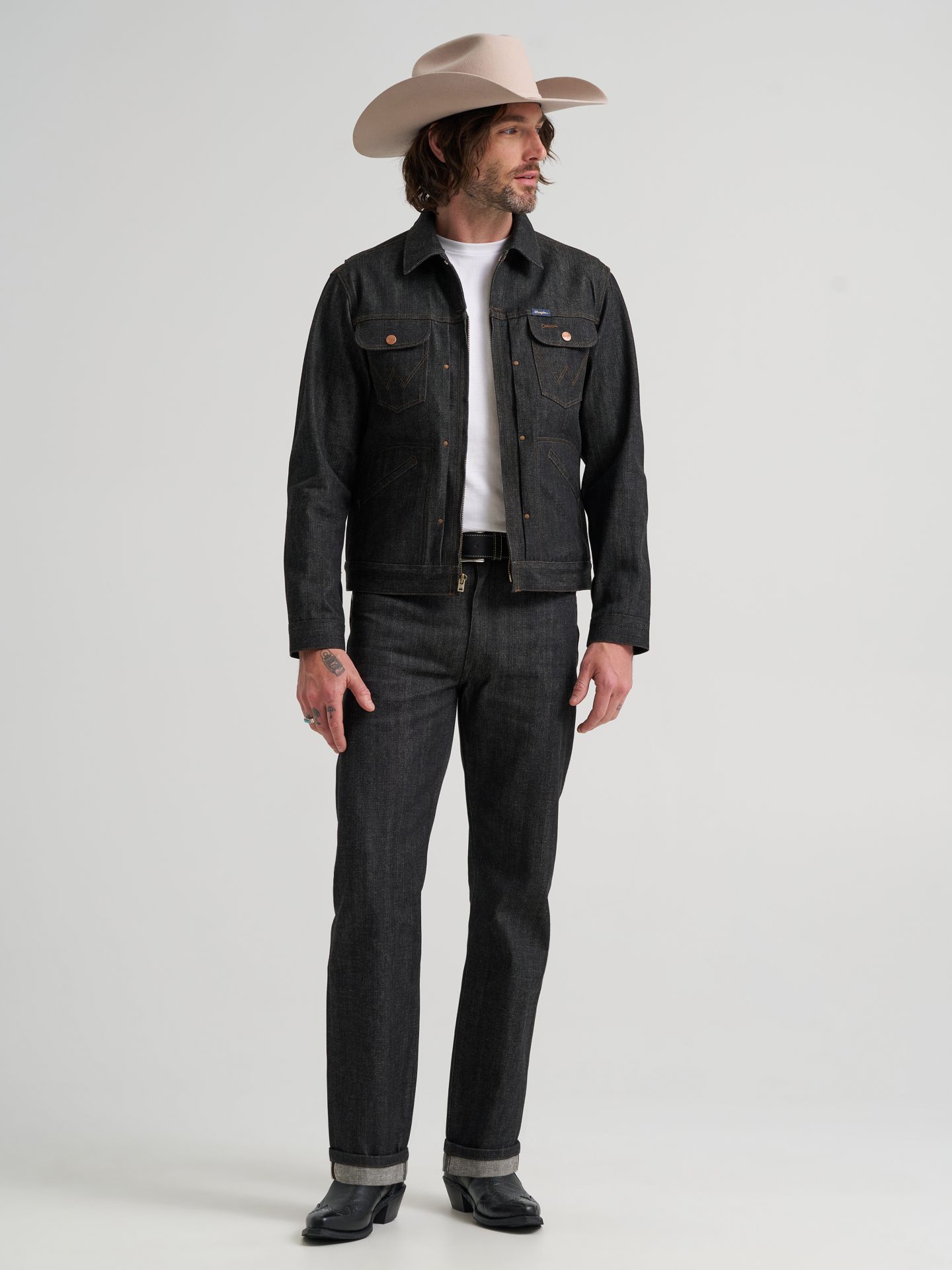 Мужская куртка Wrangler Selvedge Blue Bell, цвет: Чёрный — фото 4