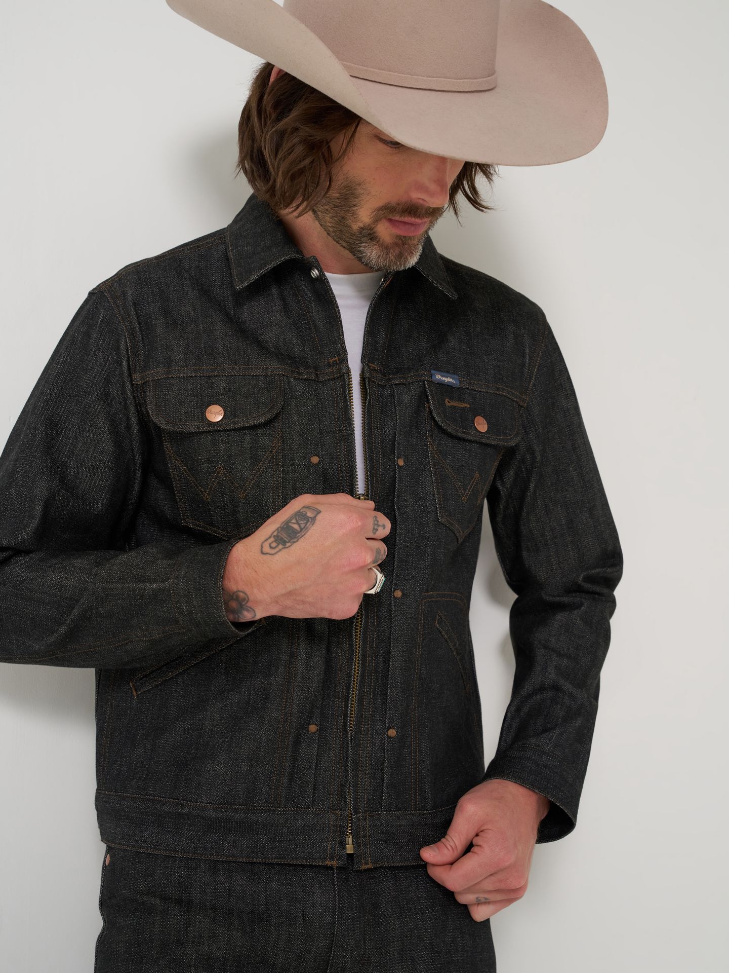 Мужская куртка Wrangler Selvedge Blue Bell, цвет: Чёрный — фото 5
