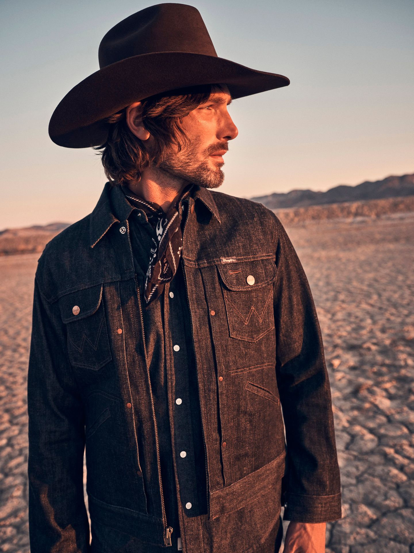 Мужская куртка Wrangler Selvedge Blue Bell, цвет: Чёрный — фото 1