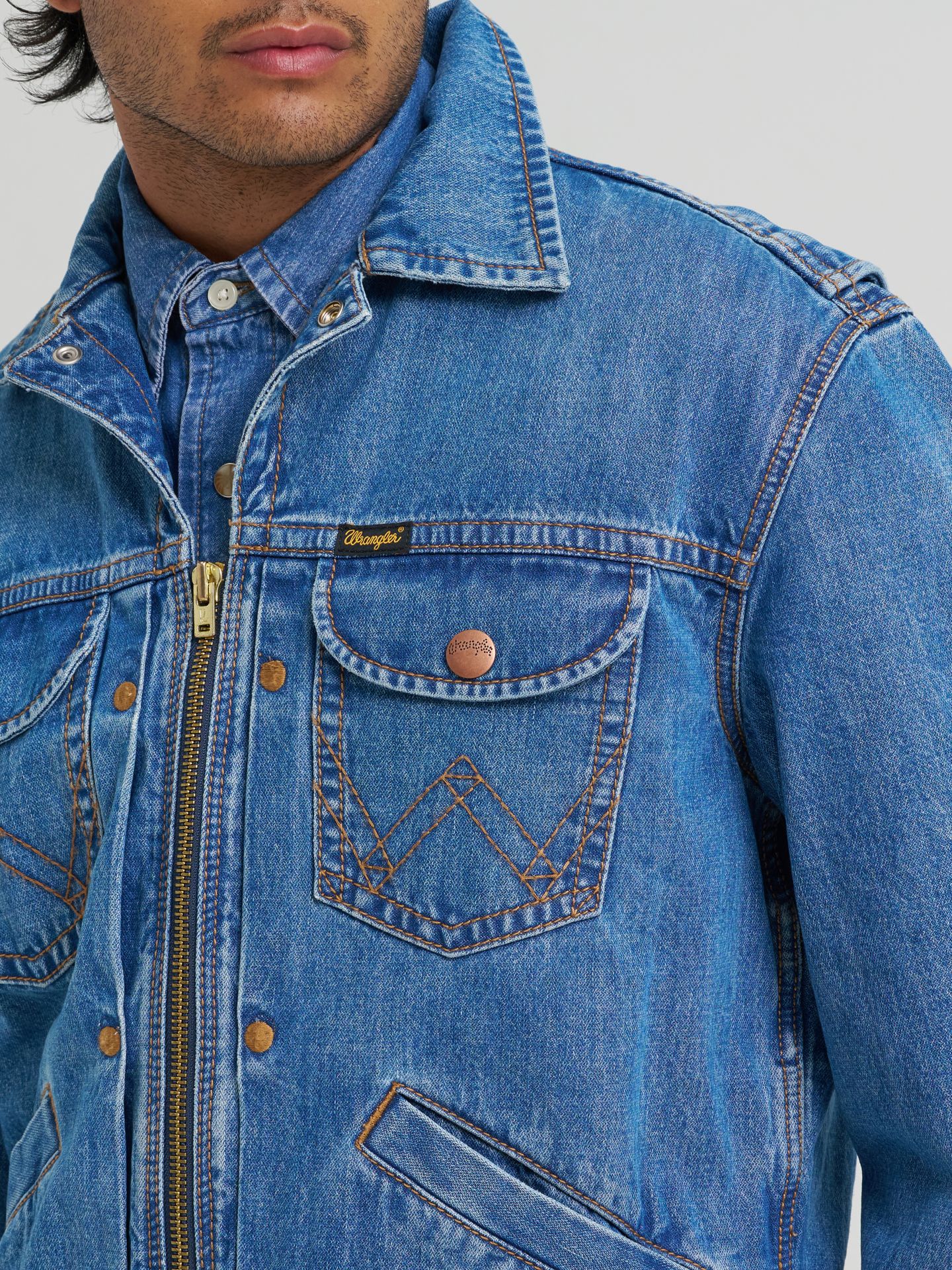 Мужские куртки Super Wrangler® Jean, цвет: Cowboy Fade — фото 6