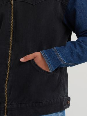 Men&rsquo;s Rodeo Sport Trailrider Jacket in Black Morning Wash
