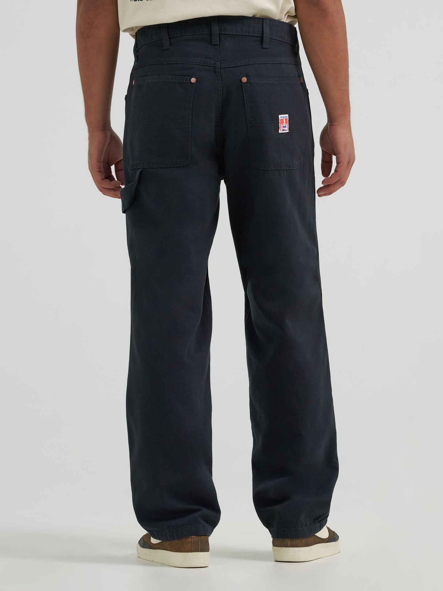 Мужские брюки Wrangler Double Knee Carpenter, цвет: Угольно-чёрный — фото 3